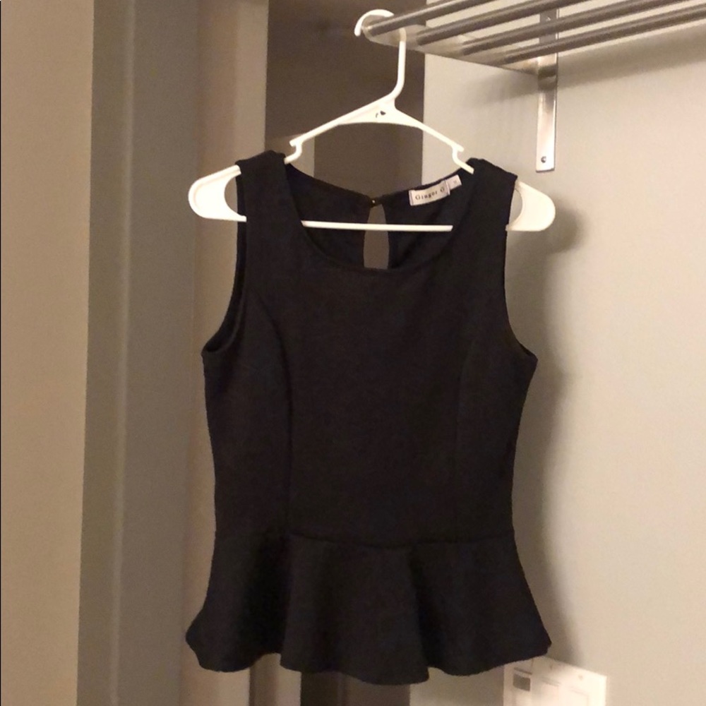 Peplum black top size medium juniors